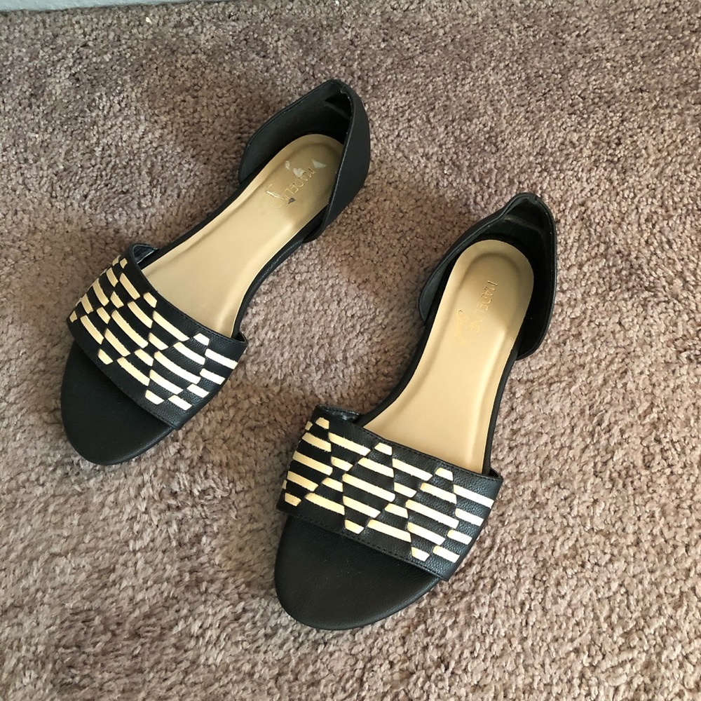 Black and White Accent Flats
